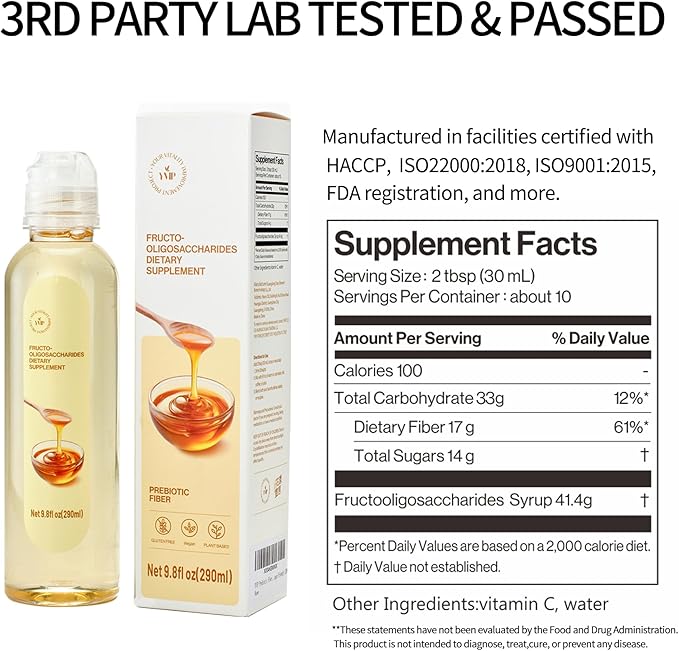 YVIP 55% Prebiotic Fiber Supplement Fructooligosaccharides (FOS)